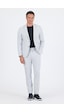 İmza Gri Gofreli Mono Yaka Esnek 6 Drop Slim Fit Classic Takım Elbise 1001250117 Gri