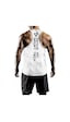 Genius Store Erkek Dry Fit Y-back Gym Fitness Sporcu Atleti Genıus-fıt Beyaz
