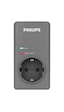 Philips Chp7010g/10 1140 Joule Tekli Akım Korumalı Priz, Gri