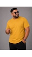 Yuvarlak Yaka Erkek Battal Düz Renk Pamuklu Basic Tshirt Hardal Yuvarlak Yaka Erkek Battal Düz Renk Pamuklu Basic Tshirt Hardal