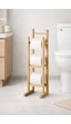 İndecor Houseware Bambu Ahşap Tuvalet Kağıtlığı Yedekli Ayaklı Ahşap Banyo Aksesuarı Wc Kağıtlık,peçetelik