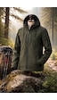 Vatan Tekstil Erkek Slim Fit Softshell Kapüşonlu Erkek Mont Su İtici Rüzgar Geçirmez Haki
