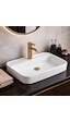 Turavit Loft Dikdörtgen Tezgâh Üstü Batarya Delikli Beyaz Lavabo 60x40 Cm Lft0710 Beyaz