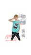 Denokids Ahoy Erkek Çocuk T-shirt Kapri Takım Çok Renkli