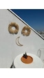 3'lü Set Rafya,yuvarlak, Damla,ay Çerçeve El Yapım Balkon,kapı,duvar, Bahçe Süsü