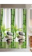 Tropik Home -bamboo- Çift Kanatlı Banyo Duş Perdesi 2x110x200 Yeşil