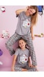 Siyah İnci Lisanslı %100 Pamuk Çok Renkli Bisklet Yaka Pijama Takım Hk001 Gri Siyah İnci Lisanslı %100 Pamuk Çok Renkli Bisklet Yaka Pijama Takım Hk001 Gri