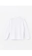 Waynap Uzun Kol Polo Yaka Unisex Okul Tshirt - Beyaz