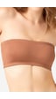 Cottonhill Straplez Crop Top Büstiyer Sütlü Kahve Sütlü Kahverengi