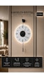 MetaQuartz Aksesuar Siyah Artistry Kardelen Siyah 30x55 Cm Pilli Led , Modern Dekoratif Metal Duvar Saati