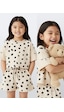 Denokids Kız Çocuk Takım Leopar Havlu Kumaş T-shirt Şort Takım Yazlık 4-9 Yaş