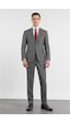 İmza Füme Mono Yaka 6 Drop Slim Fit Tam Astar Esnek Takım Elbise 1001255160
