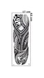 Maori Geçici Dövme Full Kol Tribal Desenli Büyük Boy Tattoo 48x17 Cm Siyah