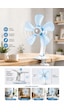 Waldern Taşınabilir, Sessiz Akrobat - Klipsli Fan - Masa Üstü Mavi Vantilatör - 32 Cm & 180 Eğim