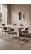 Hopilon Traverten 90x168 Mdf Masa, Mdf X Ayak, Metal Polo Sandalye, 6 Kişilik Mutfak Masası Takımı Ve Yemek Masası Takımı Krem