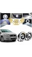 Fiat Linea Uyumlu, Universal Mercekli Led Sis Farı, 76mm Beyaz Renk