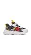 Günlük Unisex Çocuk Sneaker Lastik Bağcıklı Cırtlı Hafif Nefes Alabilen Spor Ayakkabı 080 Beyaz - Siyah - Füme - 2