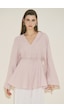 Manuka %100 Keten Volümlü Tunik Pembe Ss26tnk00002-78 Pembe