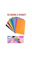 A4 Renkli Fon Kartonu 23x34 10'lu 2'li Paket 10 Renk A4 Renkli Fon Kartonu 23x34 10'lu 2'li Paket 10 Renk