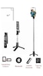 K03 Tripod Bluetooth Kumandalı Selfie Çubuğu Monopod