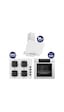 Ferre Steamart-Fryart-Silentart Serisi Beyaz Set QEP64CB+SS206+D064-SA Emaye Izgara