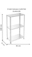 3 Katlı Galvaniz Çelik Raf - Depo, Arşiv, Kiler, Dosya, Market Rafı 31x93x100 Cm Gri