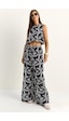 Shade Kadın Nakış İşlemeli Lastikli Balon Crop Bluz Geniş Paça Pantolon Takım 8037 60286157 - Siyah