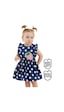 Puanlı Çilek Kız Bebek Poplin Yazlık Fırfırlı Elbise