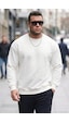 Buratti Regular Fit Bisiklet Yaka Pamuklu Içi Tüylü Yumuşak Şardonlu Erkek Sweat 5905255 Ekru