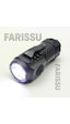 3 Led'li Güçlü Mini El Feneri Şarj Edilebilir Type-c Siyah