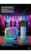 Karaoke Mikrofonlu Kablosuz Bluetooth Rgb Işıklı 5 Ses Efektli Hd Stereo Ses Usb/sd K12 Hoparlör