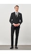 İmza Siyah Düz Mono Yaka Esnek 6 Drop Slim Fit Classic Takım Elbise 1001245178 Siyah