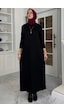 Rabia Şamlı Laçin Triko Elbise Siyah Normal