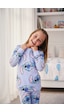 İsobel Kids Pamuk Mavi Çizgi Filmli Kız Çocuk Pijama Takımı
