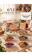 Porsima Vivaldi 4474 6'lı Oval Cam Kase Seti 15 Cm Baklava Desenli Çerezlik, Reçellik Ve Kahvaltılık