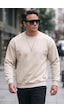 Buratti Regular Fit Bisiklet Yaka Pamuklu Içi Tüylü Yumuşak Şardonlu Erkek Sweat 5905255 Kum