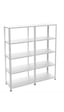 5 Katlı Duble Galvaniz Çelik Raf - Depo, Arşiv, Kiler, Dosya, Market Rafı 43x75 Cm-200 Cm-0.70 Mm Gri