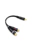 Powermaster Pm-529 Siyah 1 Rca Erkek 2 Rca Dişi 25 Cm Anfi Y Kablo
