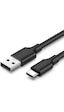 Ugreen 60116 USB-C to USB-A 3A QC Hızlı Şarj Kablosu 1 Metre Siyah