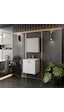 Karen Banyo Mimoza 60 Cm Lavabolu,aynalı Banyo Dolabı Seti,komple Mdf Seramik Lavabo Dahil,mdf Beyaz