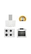 Altus ALA 322 W Turbo - ALA 159 GWH - ALA 535 HW Beyaz Cam Ankastre Set + Çelik Kettle