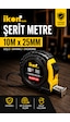 İkon Tools Şerit Metre 10m X 25mm Profesyonel Ölçü Metresi Dayanıklı Gövde Kilitli Mekanizma Hassas Ölçüm 10 M