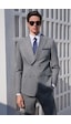 İmza Füme-gri Kırlangıç Yaka Kruvaze 6 Drop Slim Fit Tam Astar Esnek Takım Elbise 1001260173 Füme - Gri