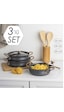 Oms 3724 Bakraç Güveç 3'Lü Sahan Seti Antrasit 16 - 18 - 20 Cm Oms 3724 Bakraç Güveç 3'Lü Sahan Seti Antrasit 16 - 18 - 20 Cm