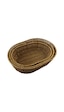 3 Lü Rattan Plastik Sepet, Ekmeklik , Meyve Sepeti Oval 3 Boy 3716