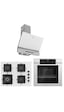 Ferre Fryart QEP63CB - SC406-WFA- D081-SA Ankastre Set Beyaz