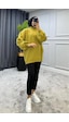 De Pose Yarım Boğazlı Tesettür Triko Kazak Yağ Yeşili