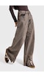 it's basic Kadın Koyu Kahve Kot 3w5-70 Süper Baggy Fit Paça Detaylı Özel Tasarım Denim Jean