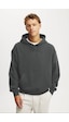 Madmext Füme Kapüşonlu Kanguru Cep Erkek Sweatshirt E7169 Füme