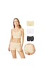 Cottonhill Basic Lazer Kesim Dikişsiz Kadın Boxer Külot 3'lü Paket Renkli-2 Çok Renkli